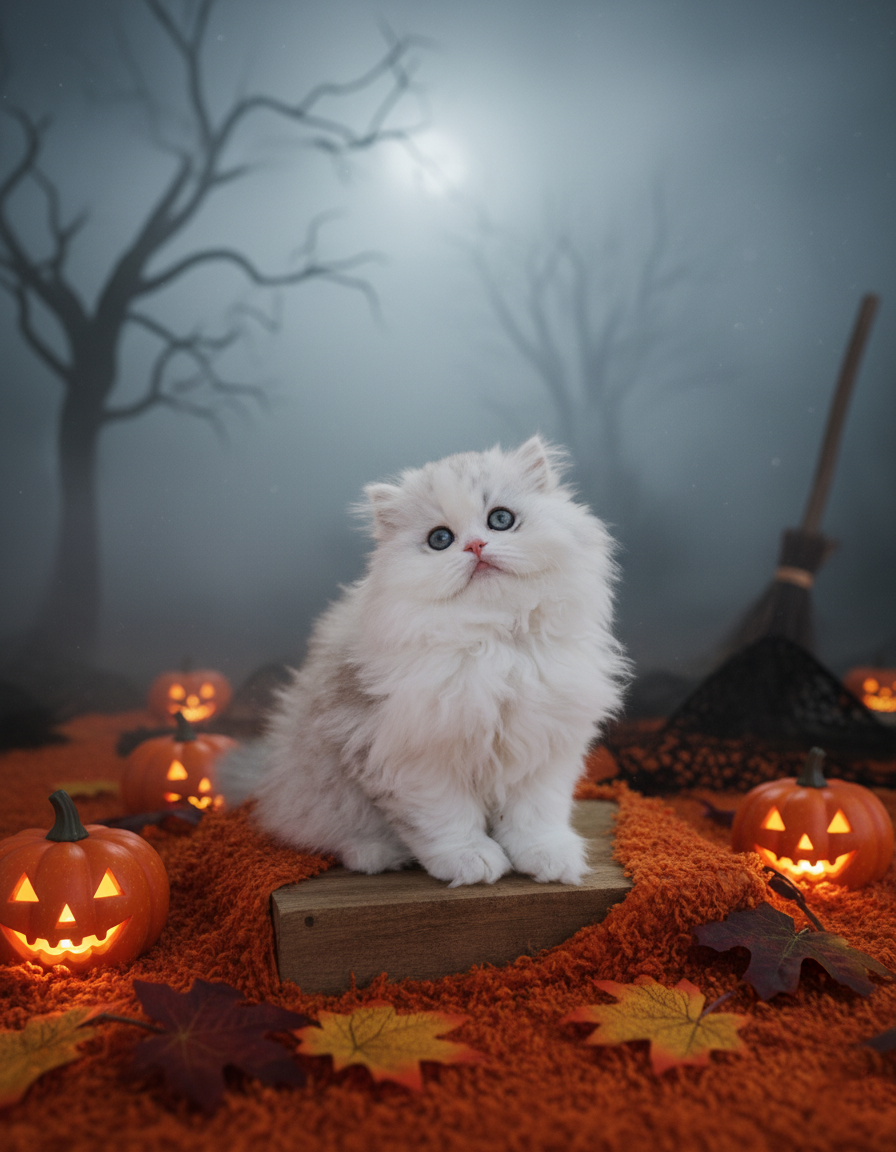 halloweenowe zdjęcie kota lub psa